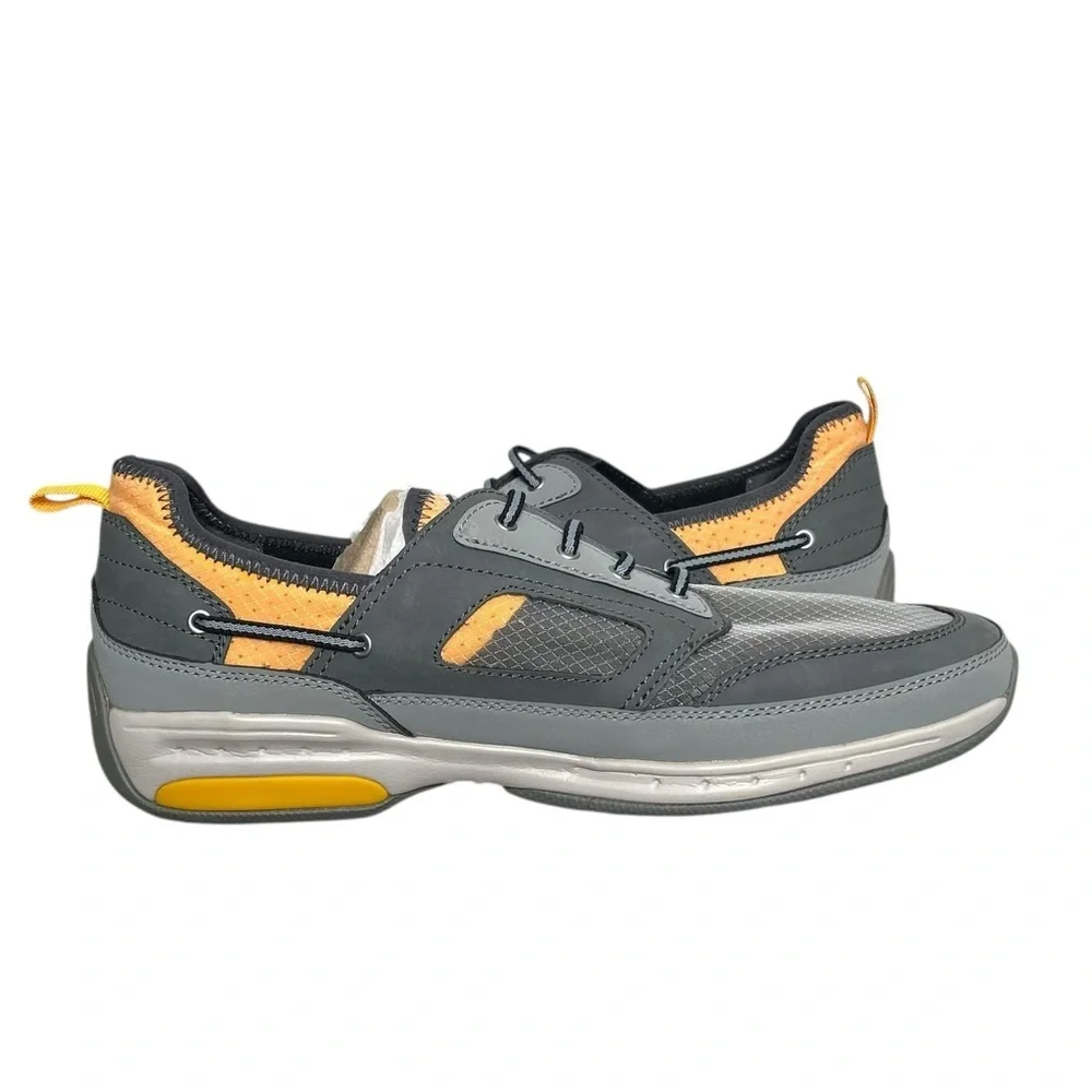 Dunham Men's Grey Orange Captain Sport Boat Slip On Shoe CH9130 Size 9.5